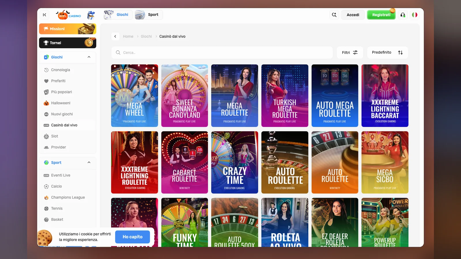 Wincasino app
