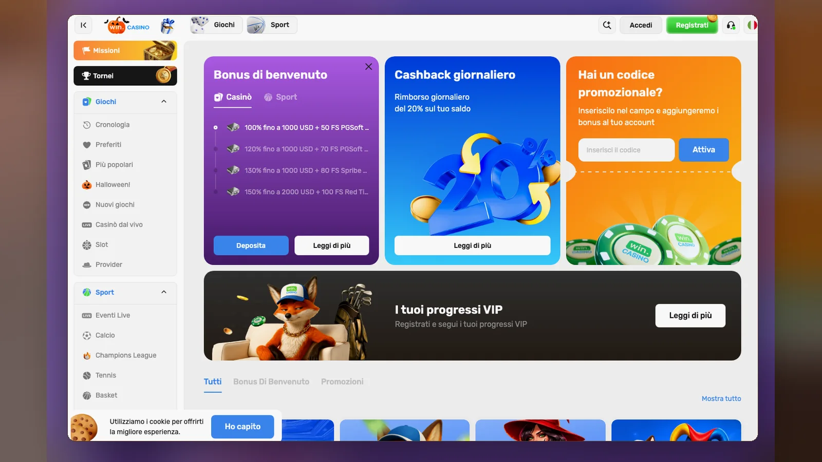 Wincasino bonus
